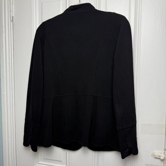 Chicos Jacket Womens Medium Black Soft Blazer Long Sleeve Coat Office Work - Picture 6 of 7